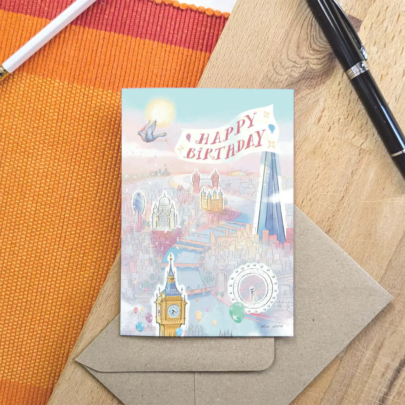 Happy Birthday London Greetings Card - Mike Green
