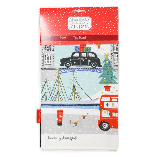 London Winter Tea Towel