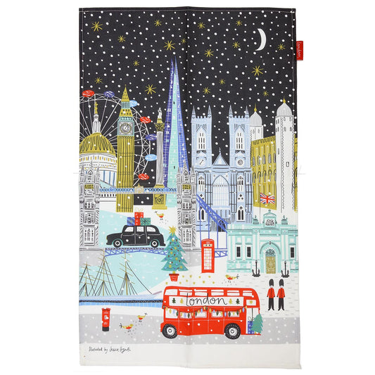 London Winter Tea Towel