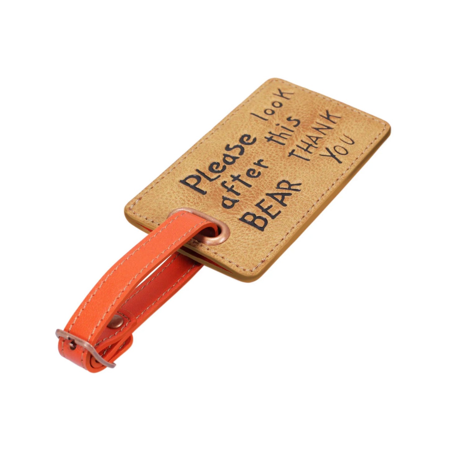 Paddington Bear luggage tag with Please Look After This Bear quote