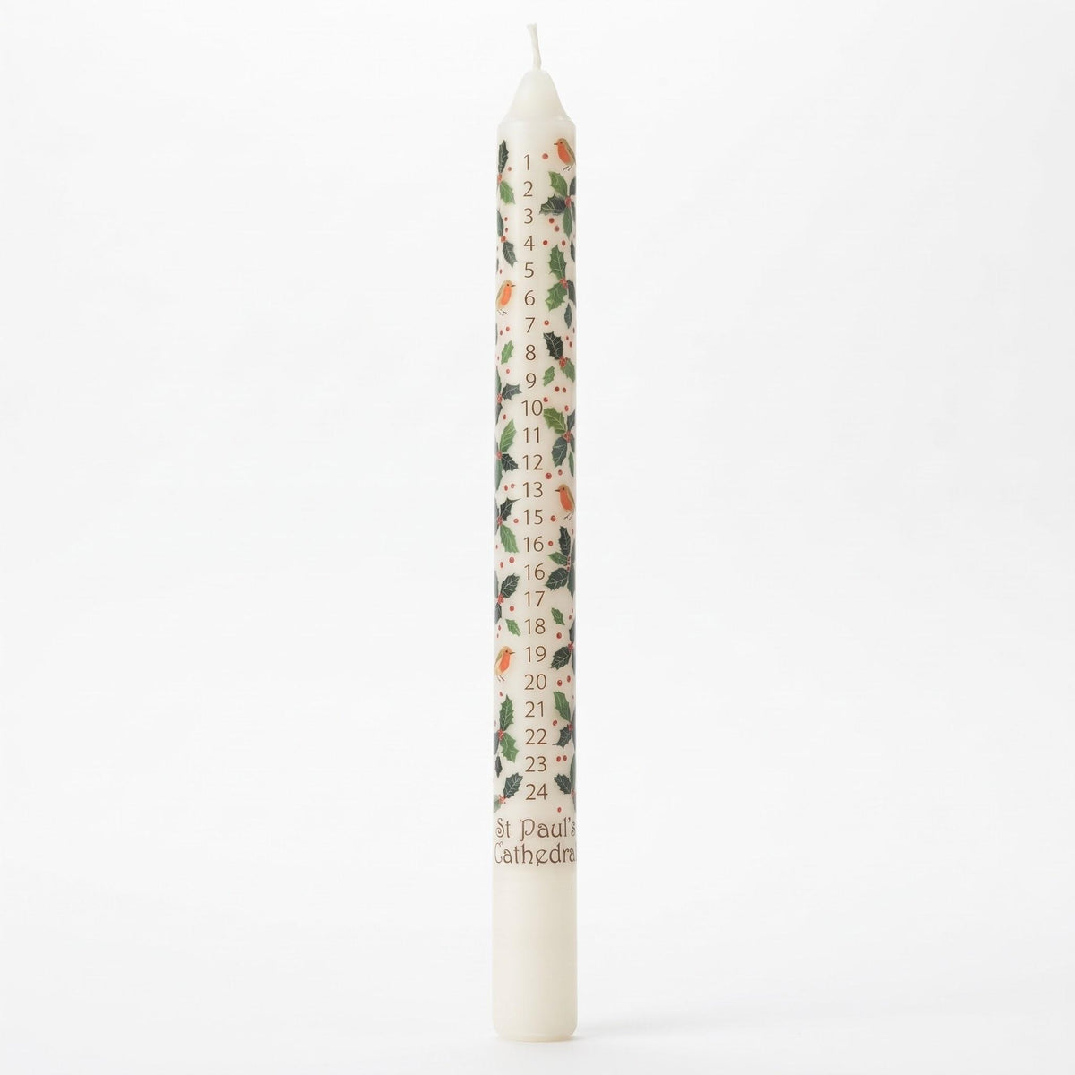 St Paul’s Cathedral Holly and Robins Advent Candle