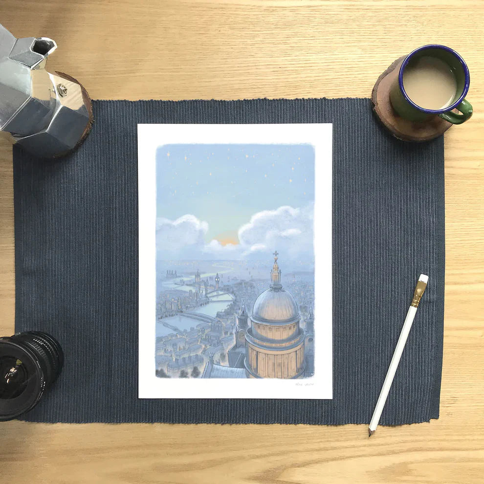 St Paul’s Twilight London Skyline Art Print – A4
