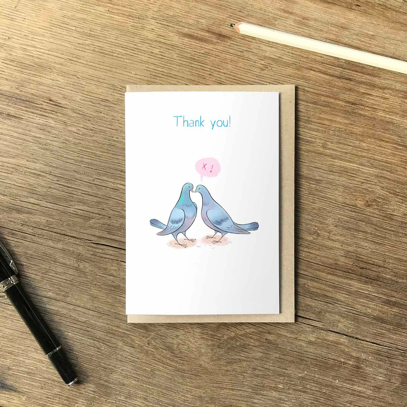 Pigeon Positivity - Thank You! Greetings Card